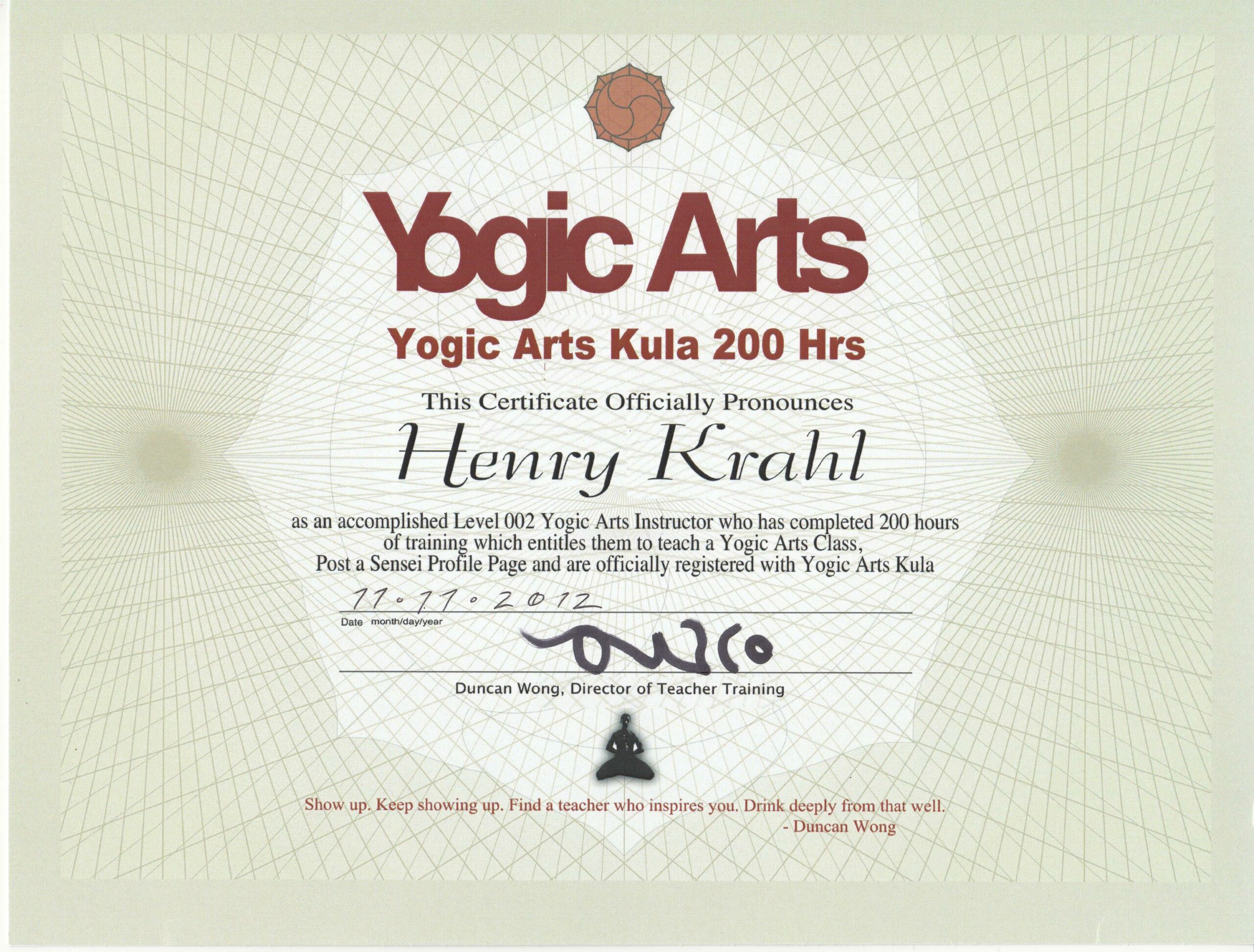 Henry Krahl YogicArts